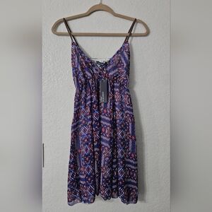 Flowy Boho Aztec Tribal Babydoll Dress